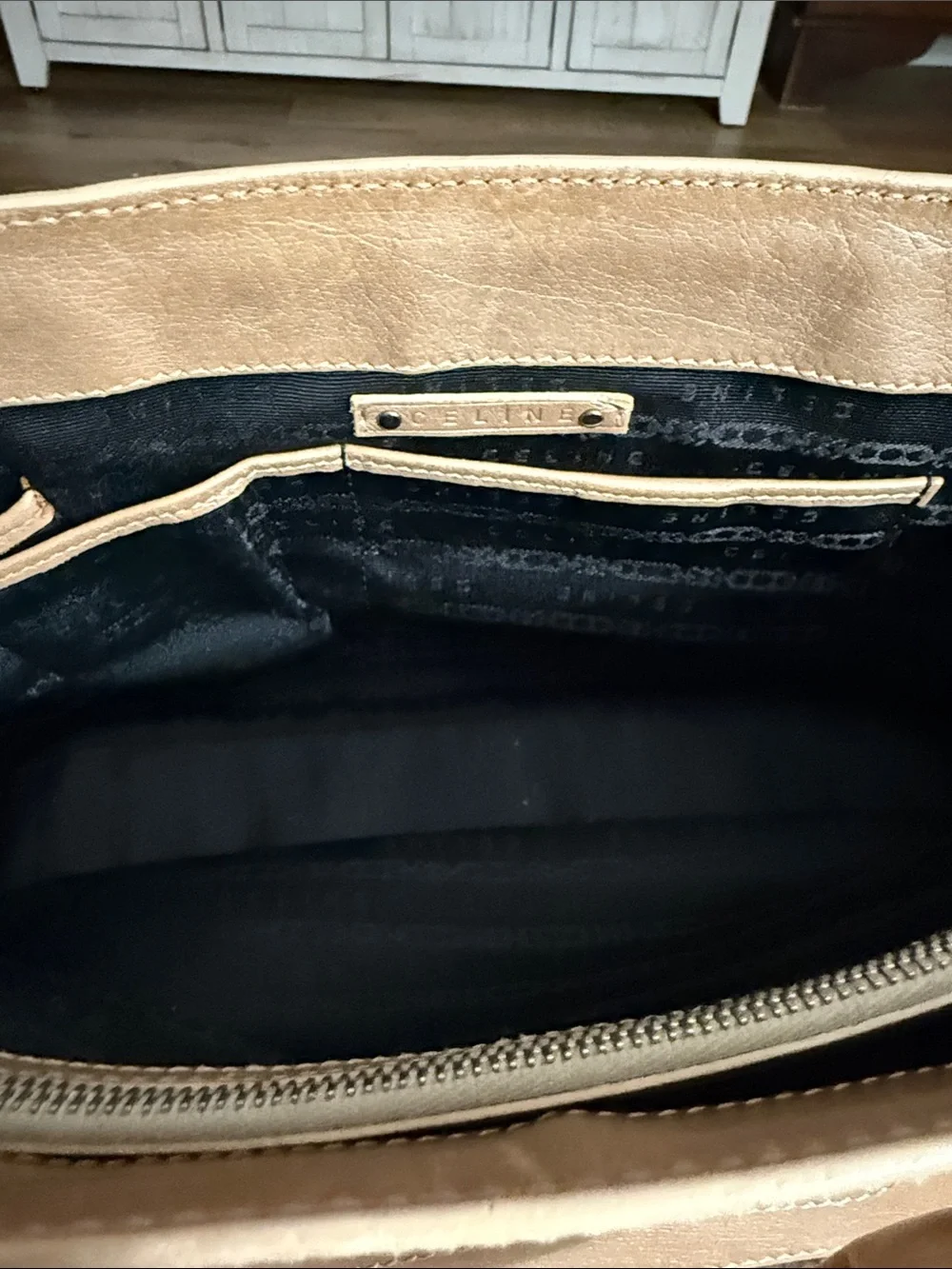 Celine Genuine Leather Top-Handle Women’s Bag in Light Brown